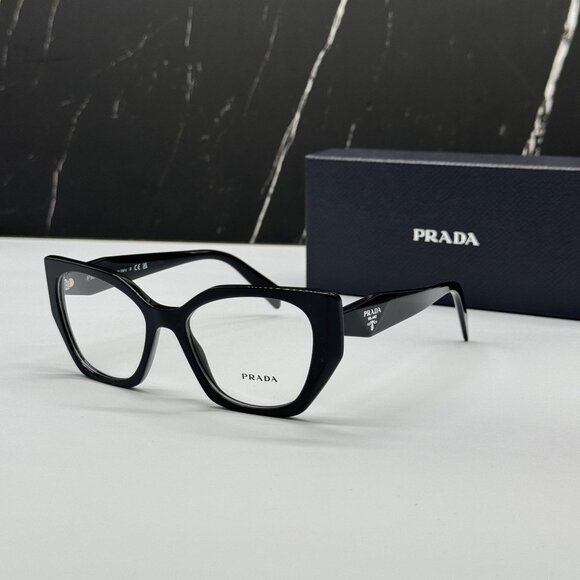 NEW PRADA PR18WV 1AB1O1 WOMEN BLACK VPR 18W 1AB1O1 EYEGLASSES - Picture 3 of 10